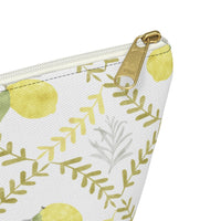 Lemon Tile Accessory Pouch w T-bottom in Yellow